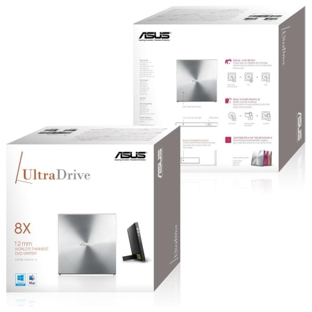 Asus DVD RW USB2 8X EXT RTL/SDRW-08U5S-U/SILVER/ASUS ASUS