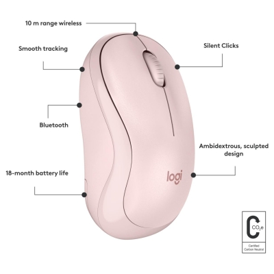 Logitech Mouse 910-007121 / ZM240P Pink / 910-007121