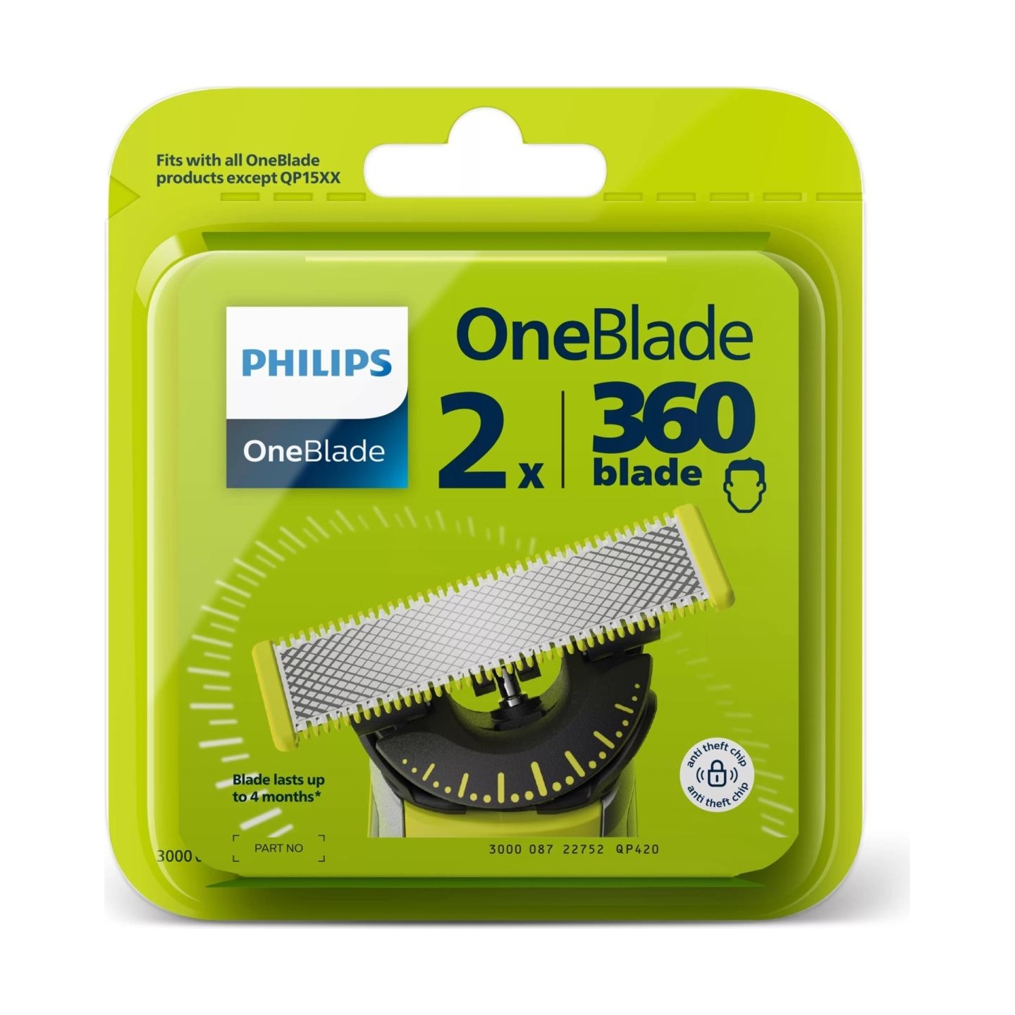 Philips QP420/50 OneBlade 360 flex blade , 2 pack / QP420/50