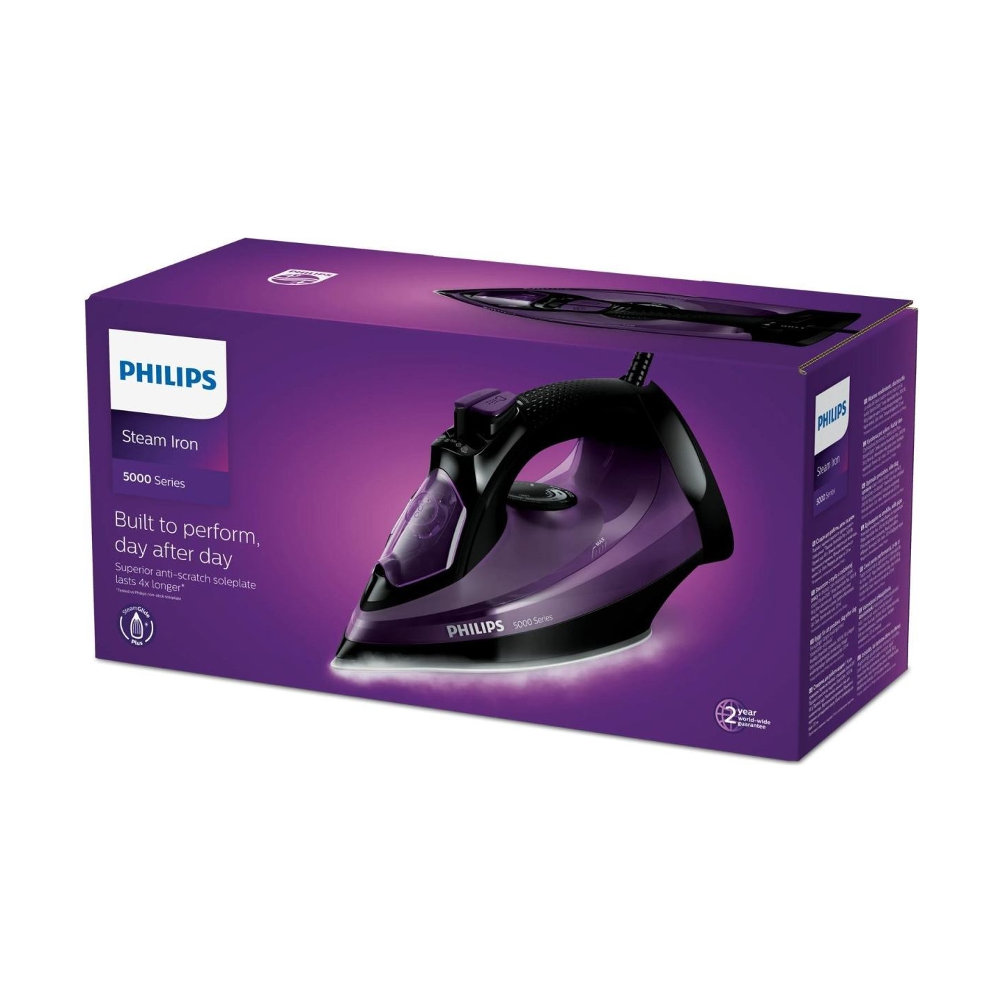 Philips 5000 series DST5030/80 iron Steam iron SteamGlide Plus soleplate 2400 W Violet DST5030/80 Irons / DST5030/80