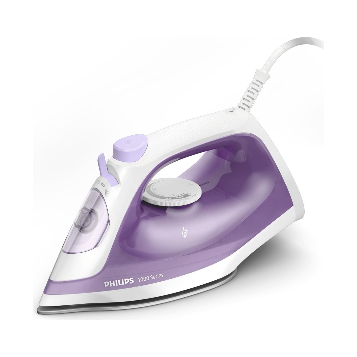 Philips 1000 Series Steam iron DST1020/30, 1800W, 20g/min continous steam, 90g steam boost, non-stick soleplate, 250ml water tan