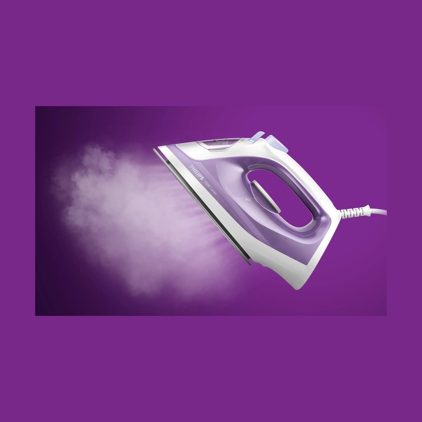 Philips 1000 Series Steam iron DST1020/30, 1800W, 20g/min continous steam, 90g steam boost, non-stick soleplate, 250ml water tan