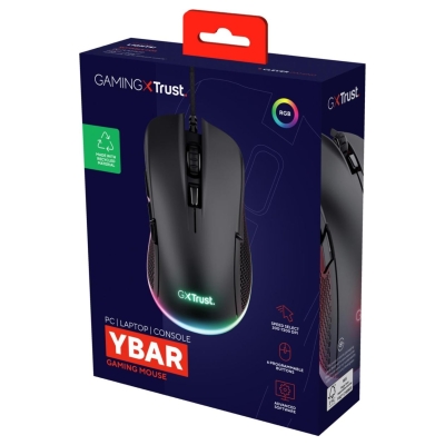 Trust MOUSE USB OPTICAL GAMING/GXT 922 YBAR BLACK 24729 TRUST