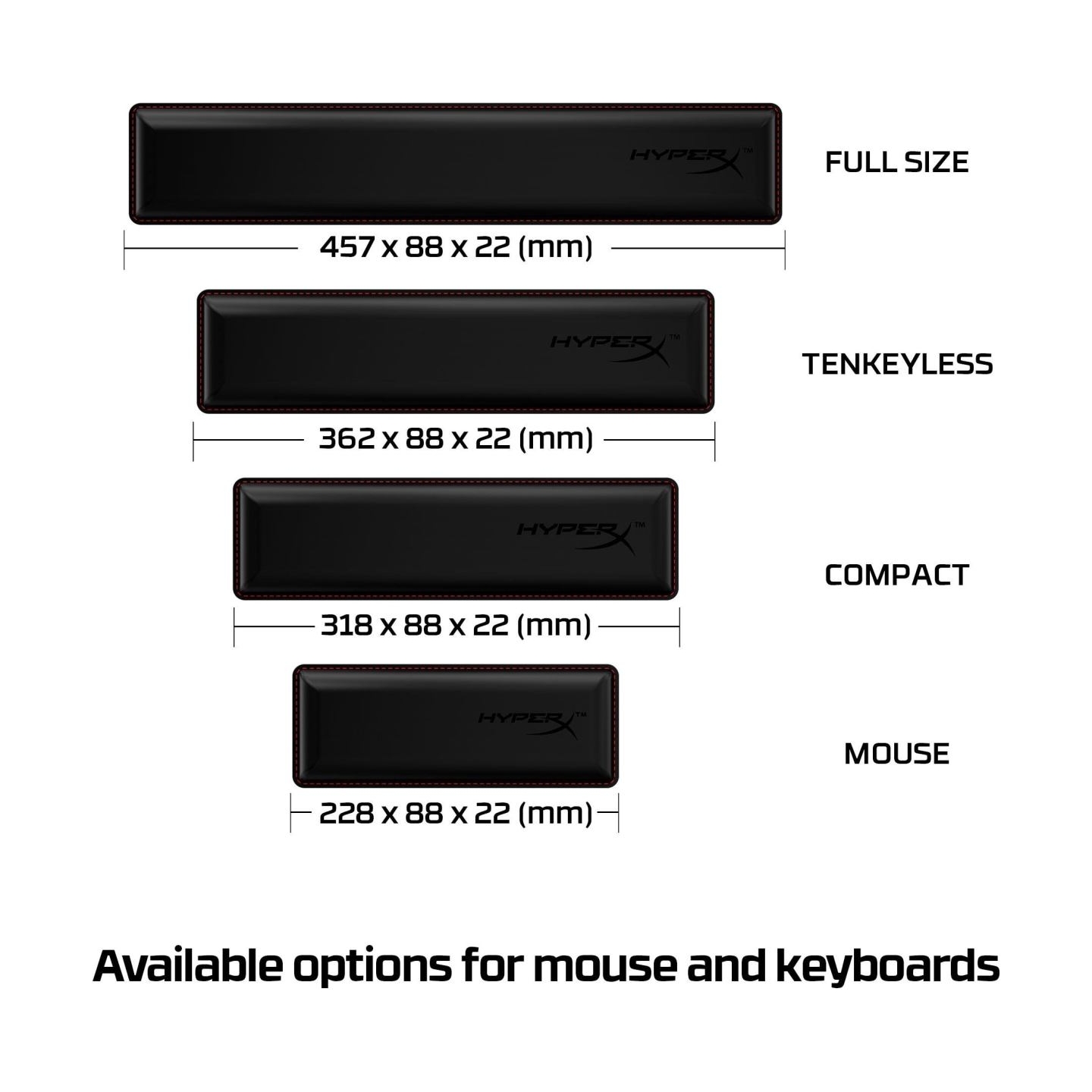 Hyperx KEYBOARD ACC WRIST REST/TENKEYLESS HYPERX