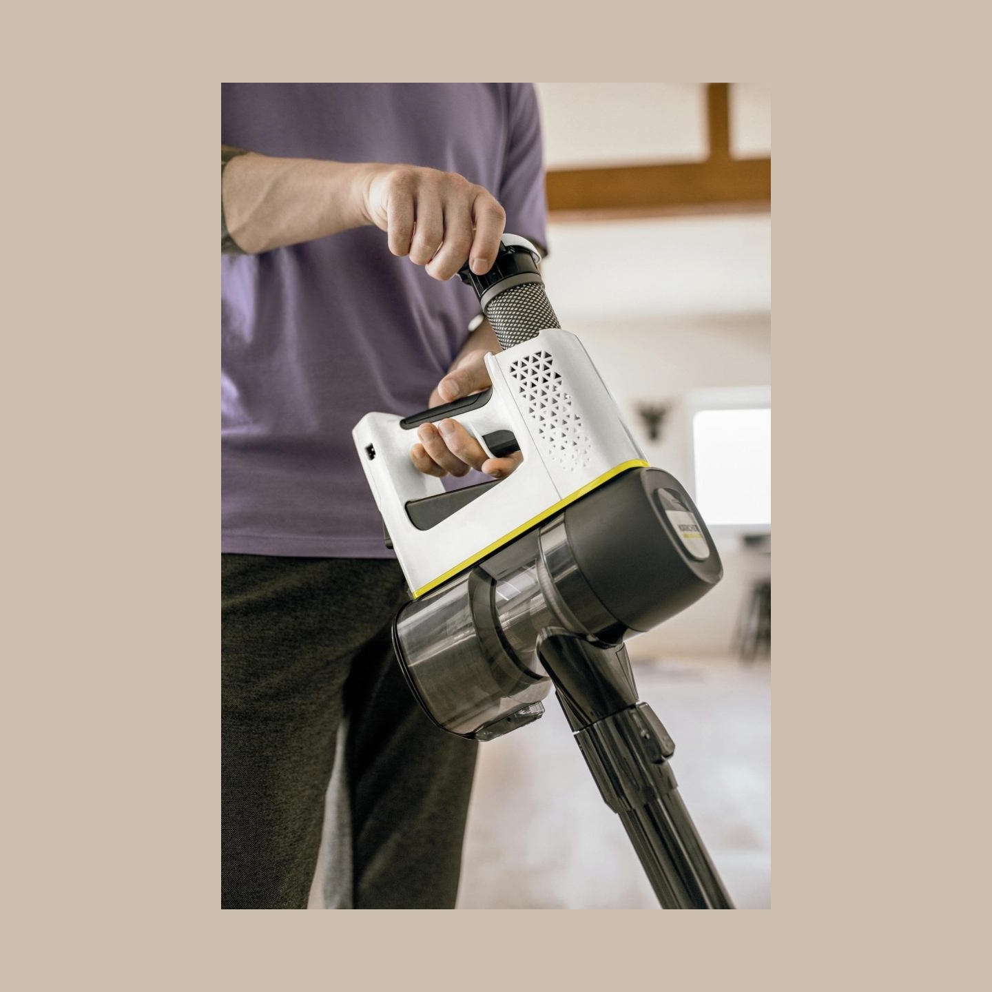 Karcher Vacuum Cleaner|KARCHER|Battery-power vacuum cleaner VC 4 Cordless myHome Car|Cordless/Bagless/Car cleaning|Capacity 0.65