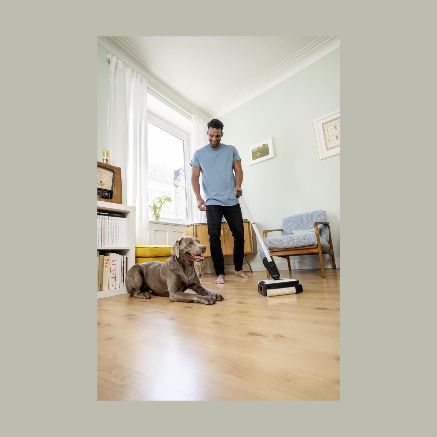 Karcher Vacuum Cleaner|KARCHER|dry&wet|Electric broom|Grey/White/Black|Bagless|Battery| 2.3 kg|1.056-200.0