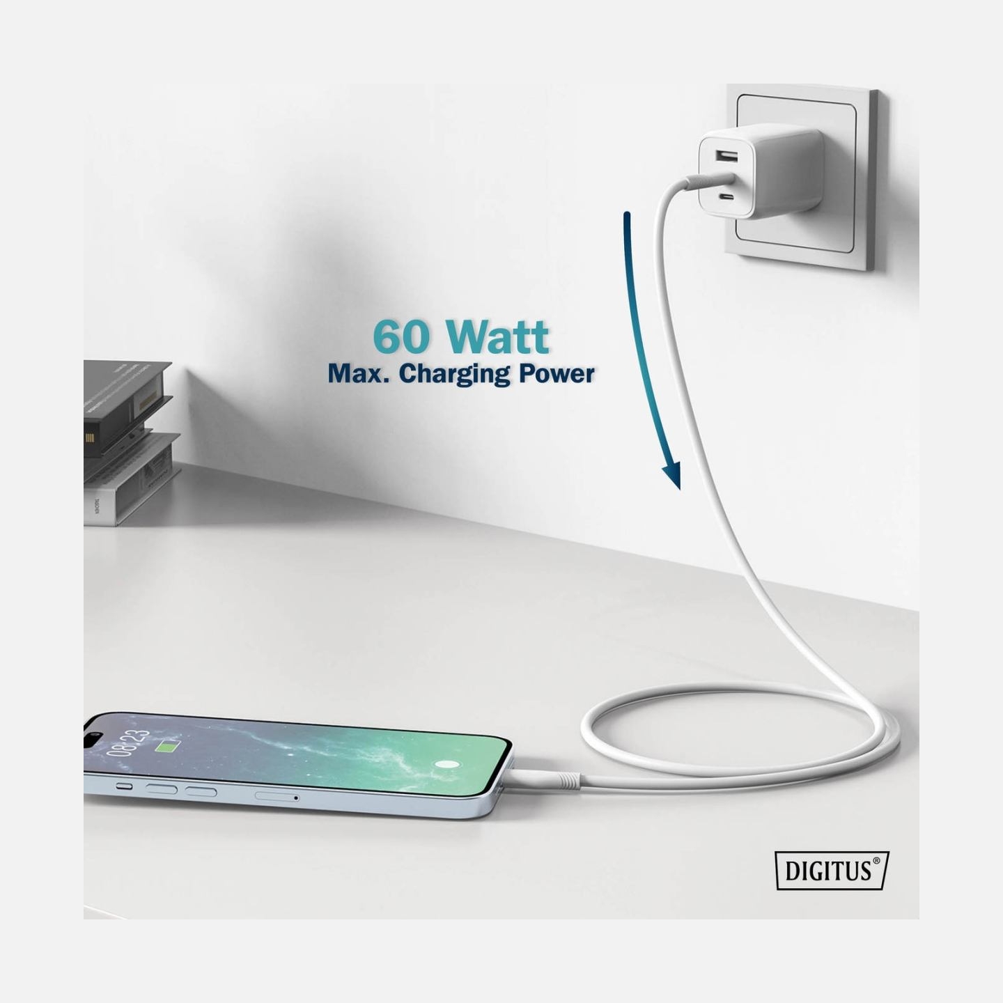 Digitus | Silicone Connection Cable | AK-300341-010-W | USB-C to USB-C