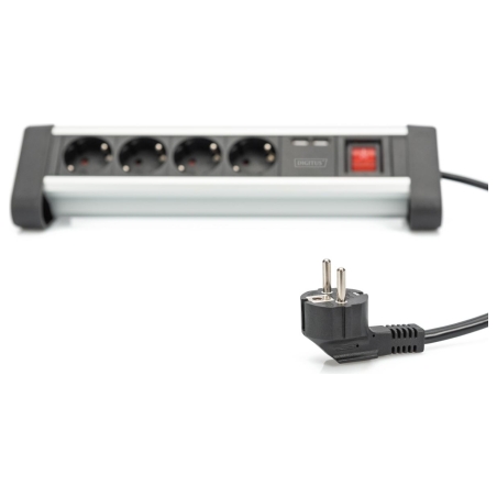 Digitus | Office Power Strip | DA-70614 | Silver/Black