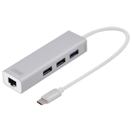 Digitus | USB Type-C 3-Port Hub + Gigabit Ethernet