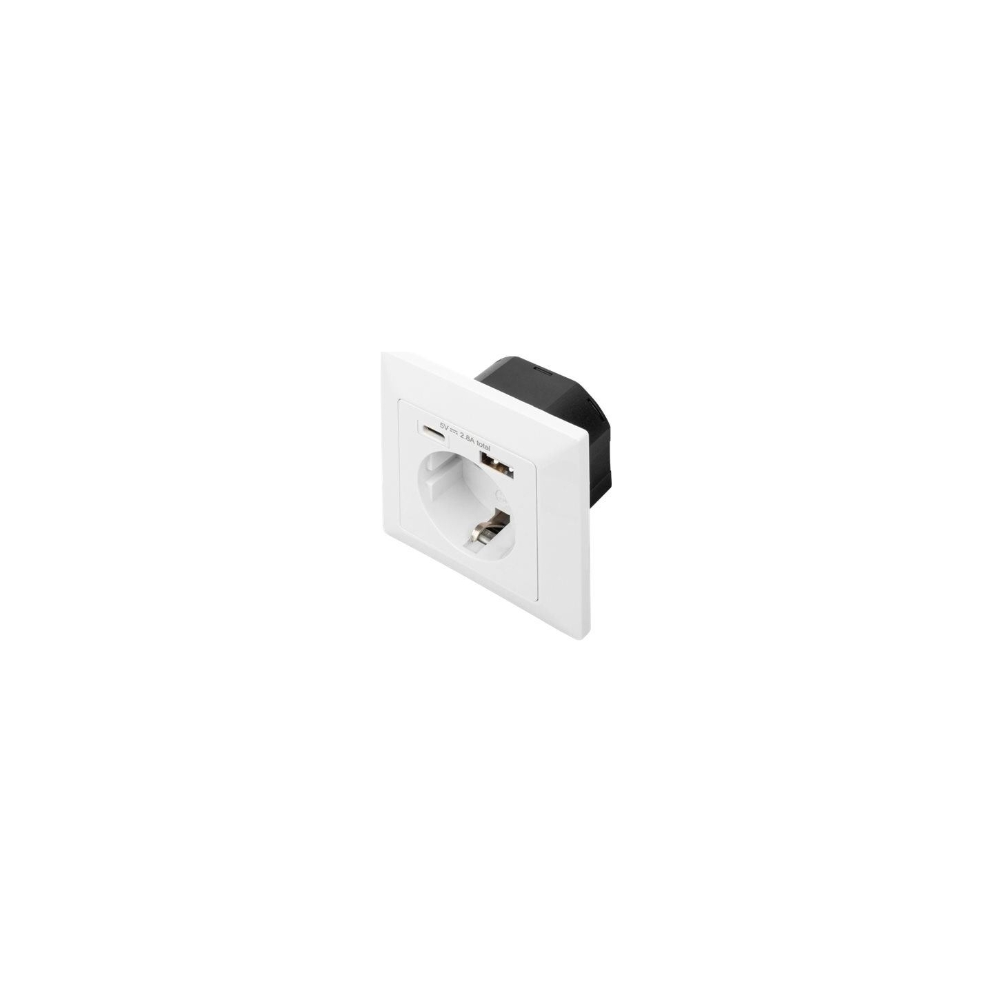 Digitus | Safety Plug for Flush Mounting with 1 x USB Type-C, 1 x USB A