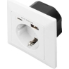 Digitus | Safety Plug for Flush Mounting with 1 x USB Type-C, 1 x USB A
