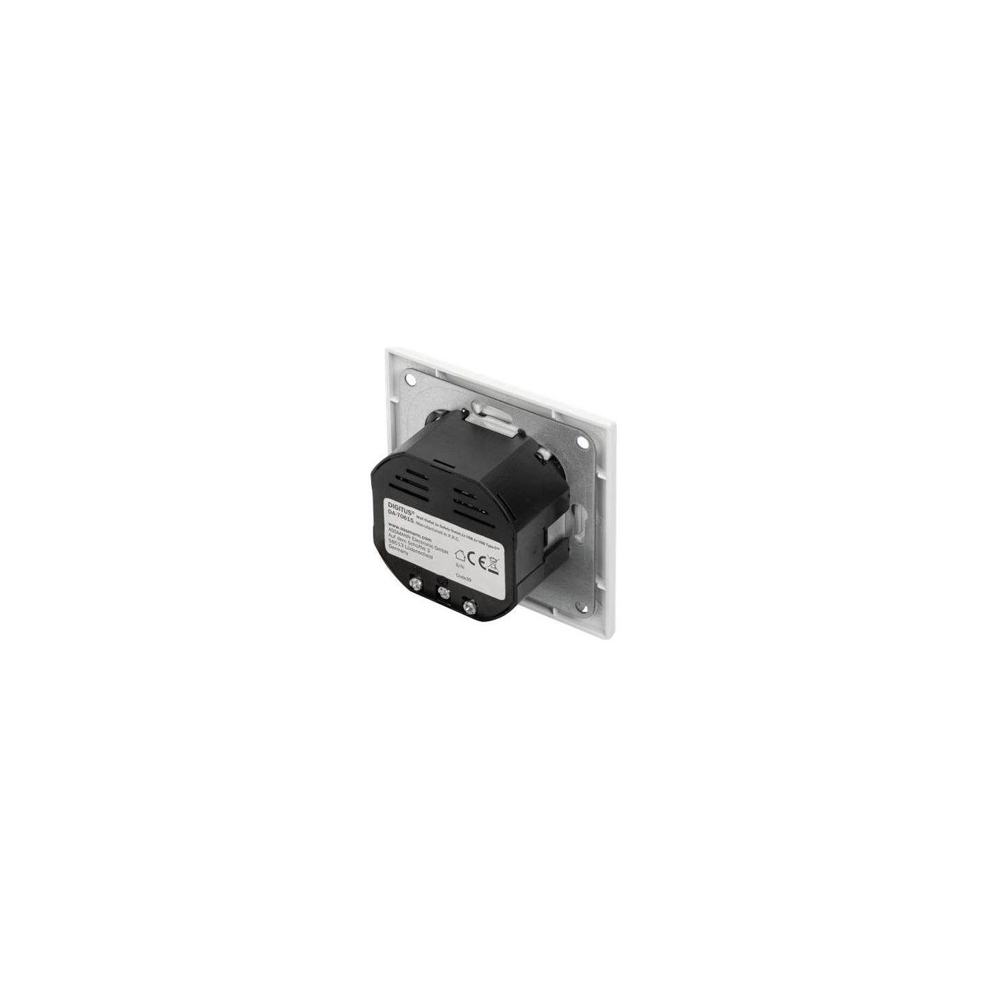 Digitus | Safety Plug for Flush Mounting with 1 x USB Type-C, 1 x USB A
