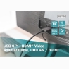 Digitus | USB Type-C to HDMI Adapter | DA-70821 | Black | USB Type-C | 1.8 m