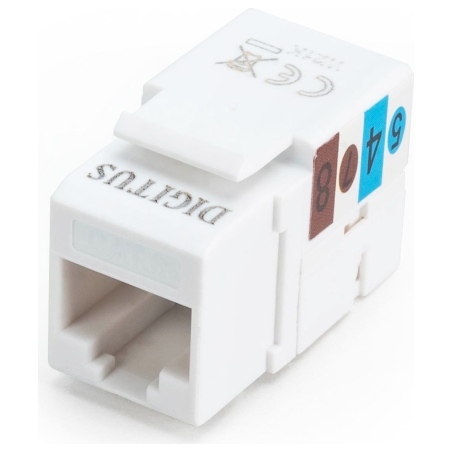 Digitus Class E CAT 6 Keystone Jack | DN-93601 | Unshielded RJ45 to LSA | Cable installation via LSA strips, color coded accordi
