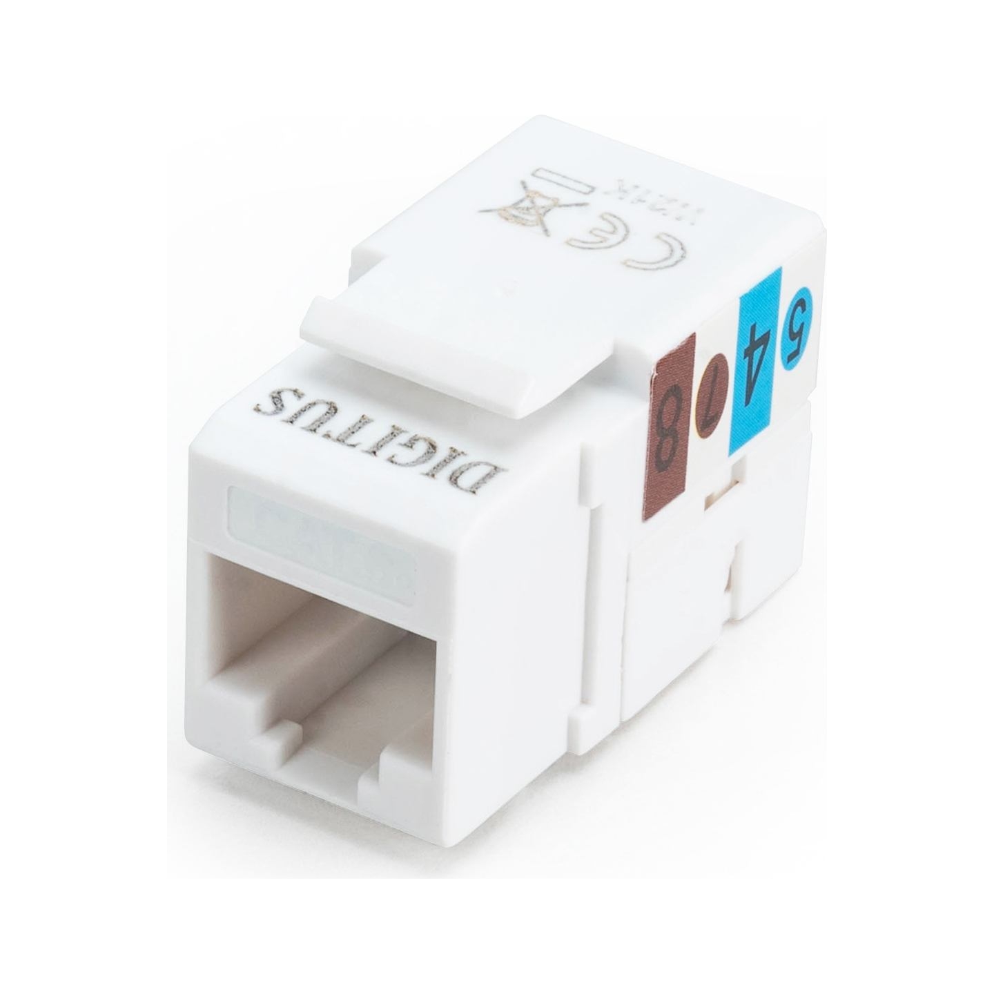 Digitus Class E CAT 6 Keystone Jack | DN-93601 | Unshielded RJ45 to LSA | Cable installation via LSA strips, color coded accordi