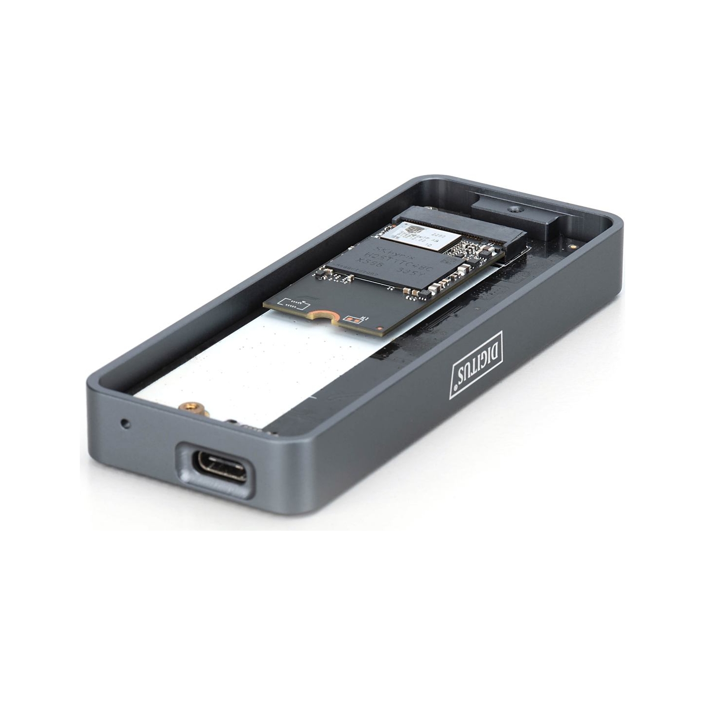 Digitus USB M.2 hard disk enclosure, SSD, external, NVMe, 20Gbps, USB 3.2 Gen2x2 | DA-71157