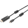 Digitus USB Type-C adapter cable, Type-C to HDMI A M/M, 2.0m, 4K/60Hz, 18GB, bl, gold | Digitus | USB Type-C adapter cable | AK-