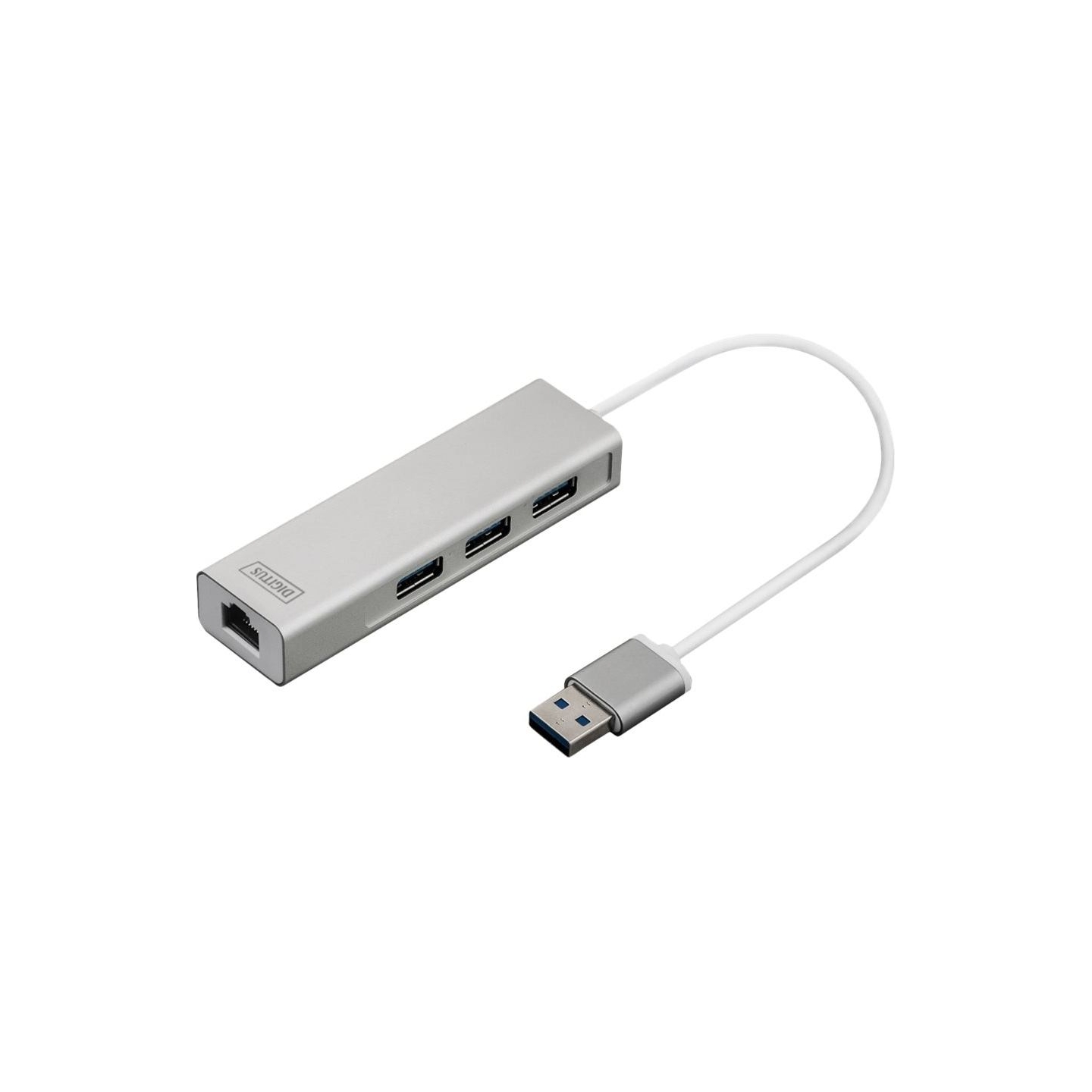 Digitus | 3-port USB Hub and Gigabit LAN adapter | DA-70250-1 | USB Hub