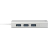 Digitus | 3-port USB Hub and Gigabit LAN adapter | DA-70250-1 | USB Hub