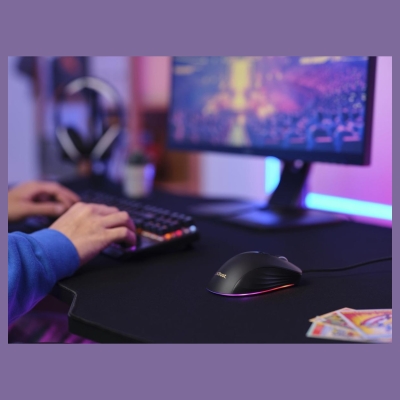 Trust MOUSE USB OPTICAL GAMING/GXT924 YBAR+ BLACK 24890 TRUST