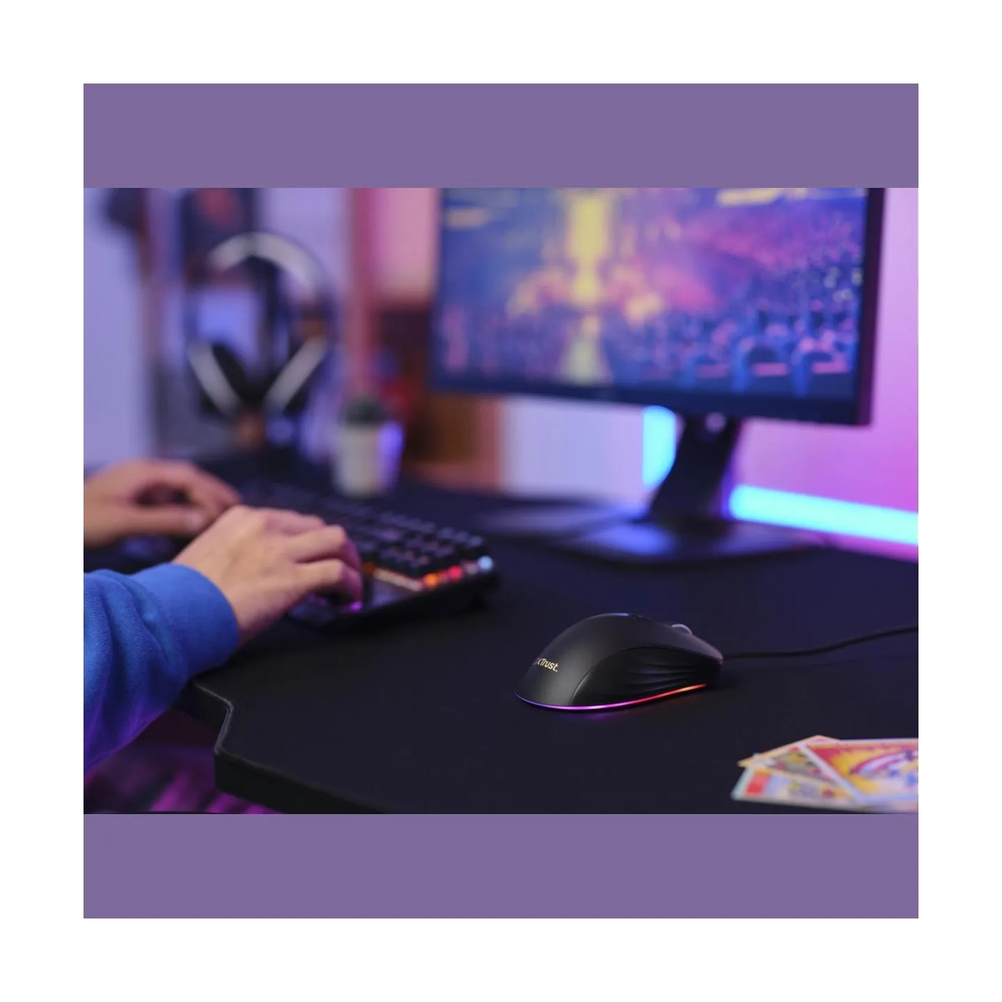 Trust MOUSE USB OPTICAL GAMING/GXT924 YBAR+ BLACK 24890 TRUST