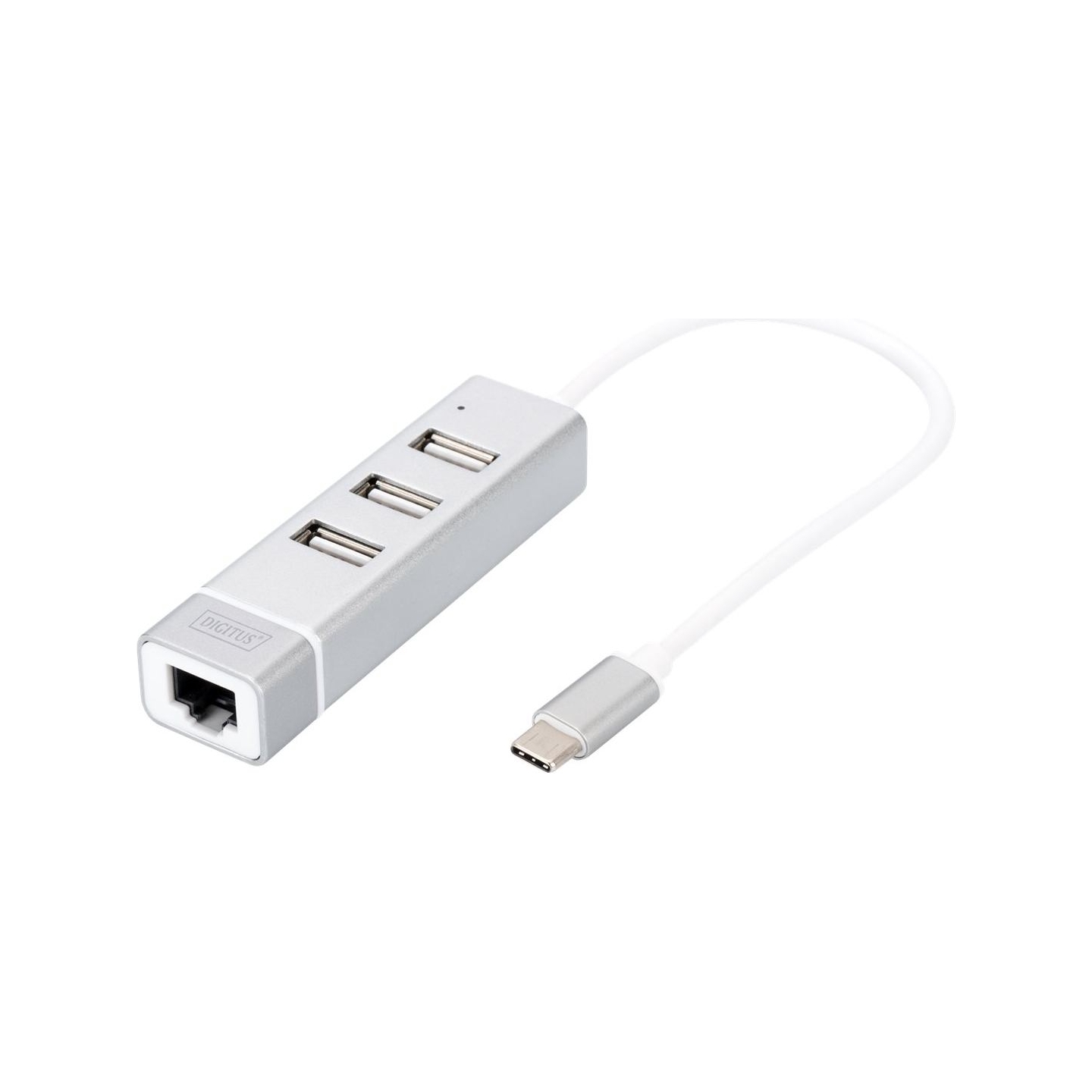 Digitus | USB Type-C 3-Port Hub + Fast Ethernet LAN Adapter | DA-70253