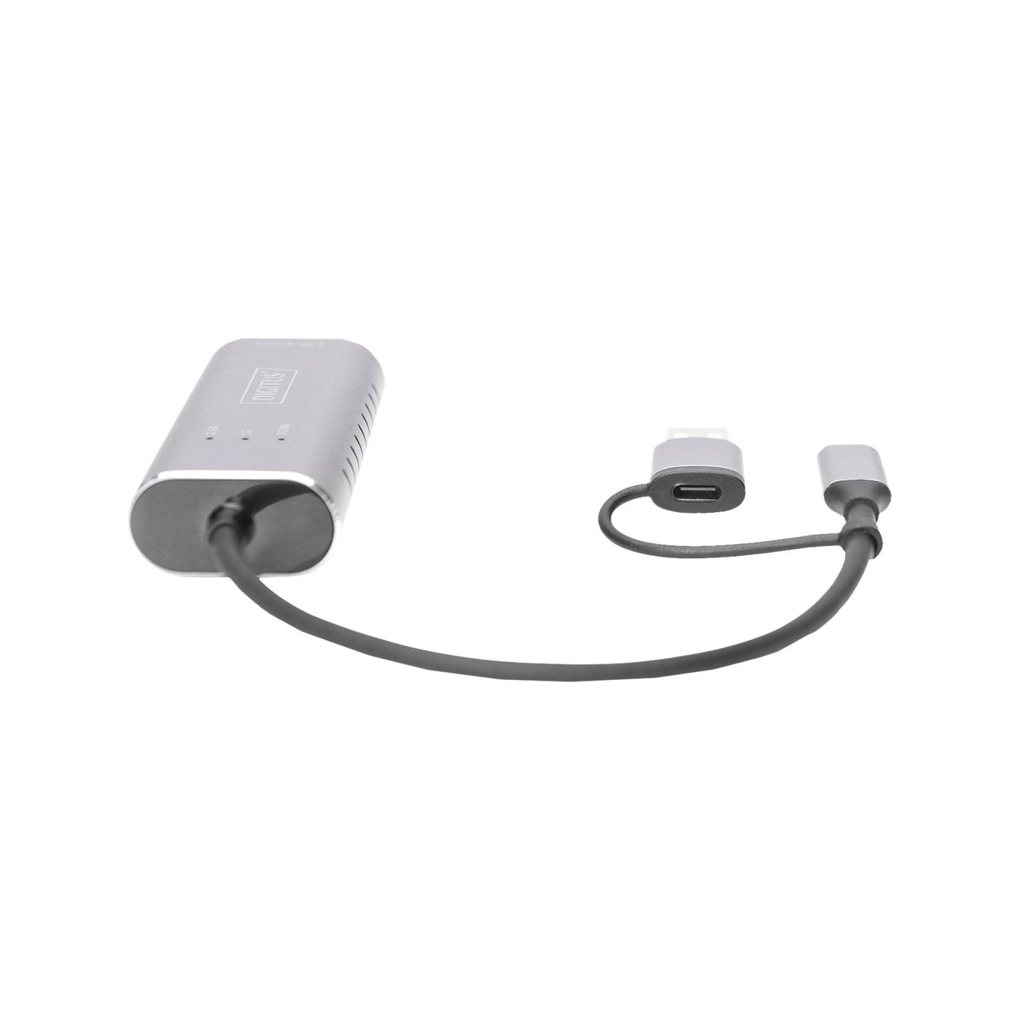 Digitus | USB Type-C Gigabit Ethernet Adapter 2.5G, USB-C + USB A (USB3.1/3.0) | DN-3028 | USB3.0/USB C 3.1 to 2.5G Ethernet Ada