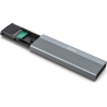 Digitus USB M.2 hard disk enclosure, SSD, external, NVMe + SATA, 10Gbps (NVMe) 6 Gbps (SATA), USB3.1 Gen2 | DA-71156