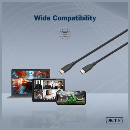 Digitus | Silicone connection cable, 0.5 m | AK-300341-005-S | USB-C to USB-C