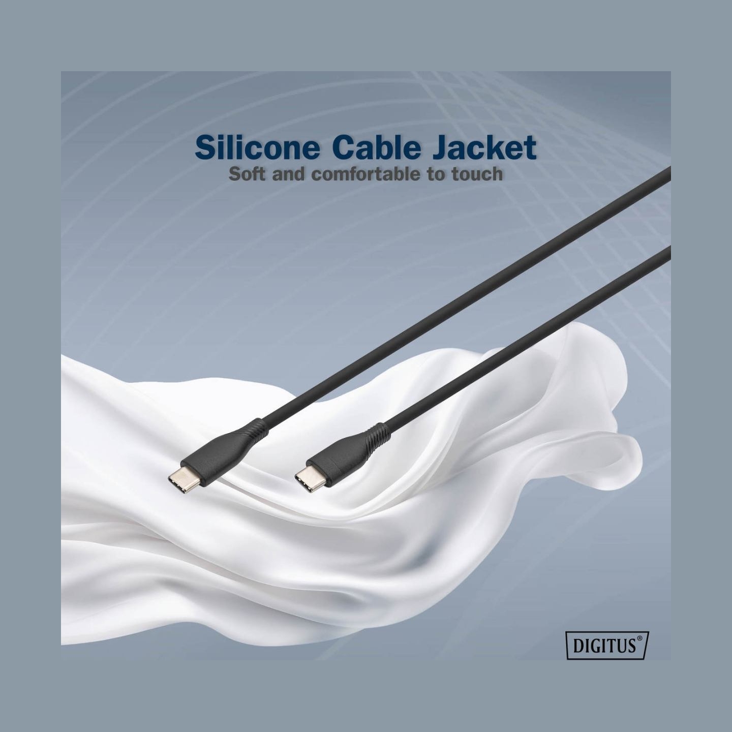 Digitus | Silicone connection cable, 0.5 m | AK-300341-005-S | USB-C to USB-C