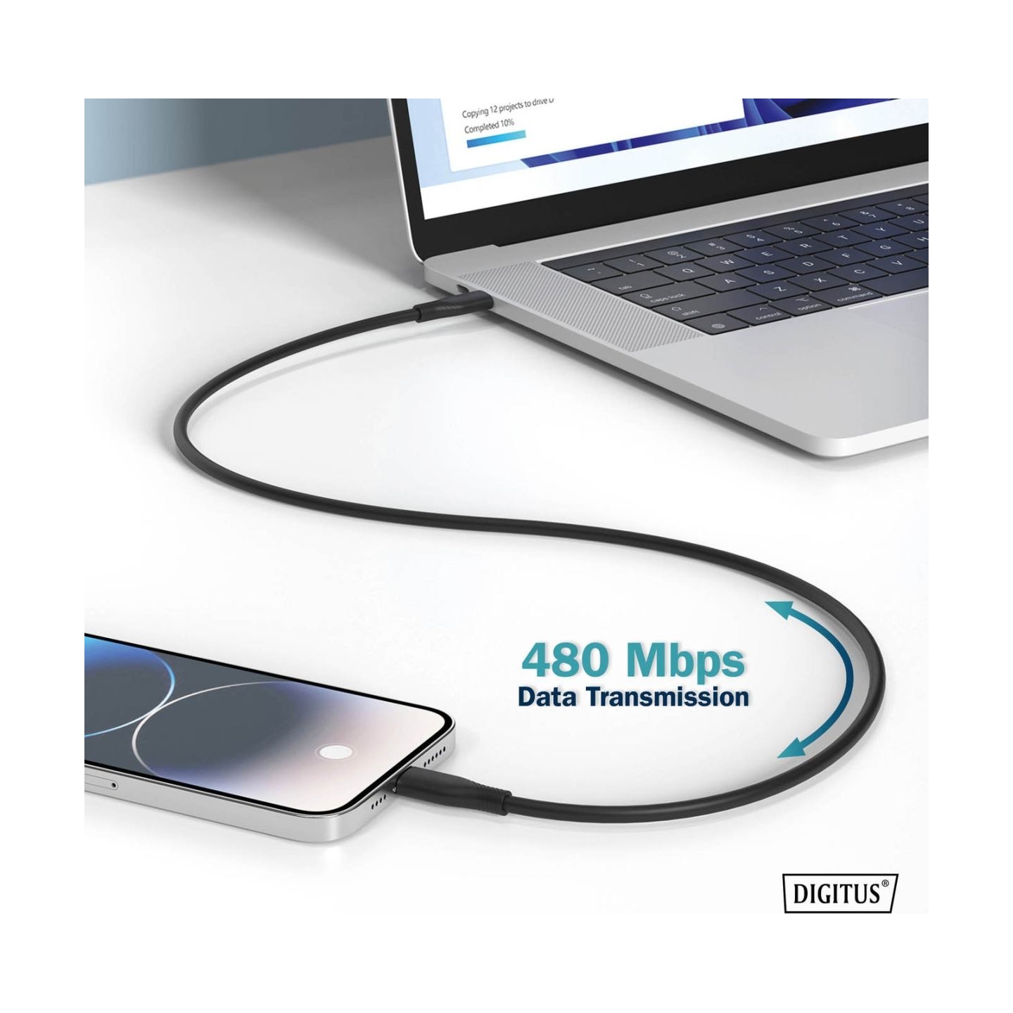 Digitus | Silicone connection cable, 0.5 m | AK-300341-005-S | USB-C to USB-C