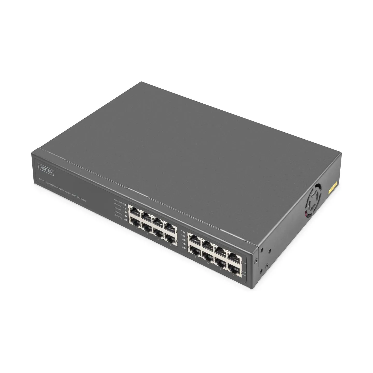 Digitus 8-Port Gigabit Ethernet PoE Injector, 802.3bt, 250 W | DN-95118