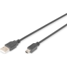 Digitus | Connection Cable, 1.8 m | AK-300108-018-S | USB Type A to USB Mini B
