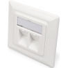 Digitus | Wallplate for Keystone Modules, German type, middle plate 50x50 mm, frame 80x80 mm | DN-93801-1