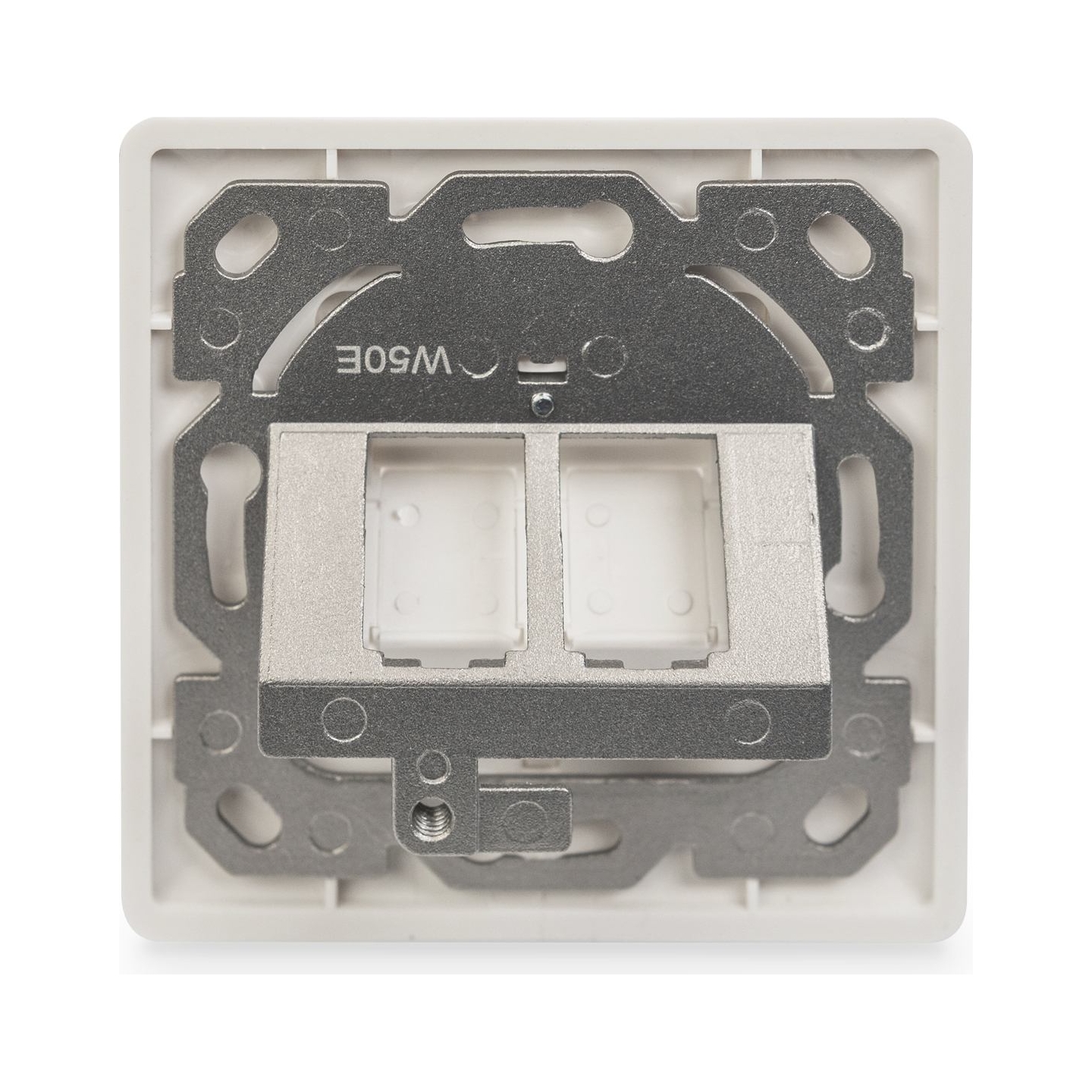 Digitus | Wallplate for Keystone Modules, German type, middle plate 50x50 mm, frame 80x80 mm | DN-93801-1