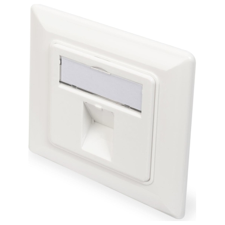 Digitus | Wallplate for Keystone Modules, German type, middle plate 50x50 mm, frame 80x80 mm | DN-93811