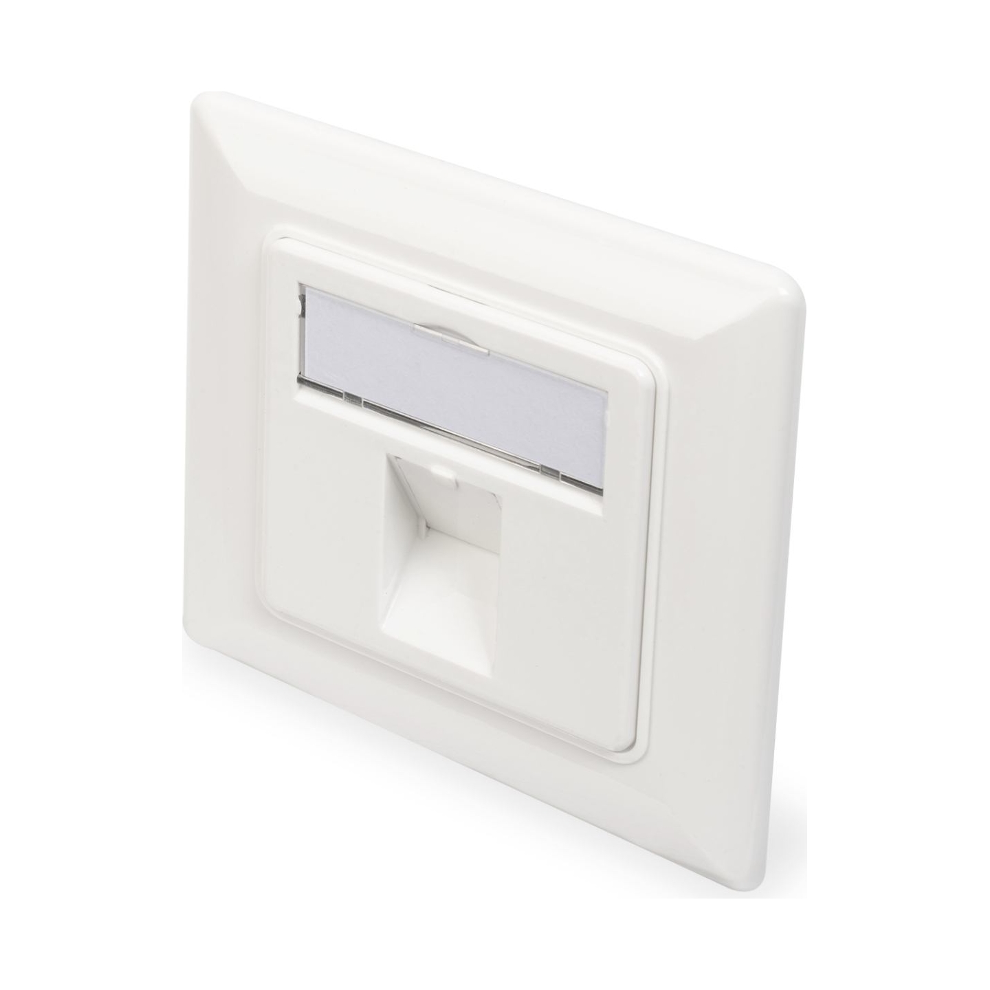 Digitus | Wallplate for Keystone Modules, German type, middle plate 50x50 mm, frame 80x80 mm | DN-93811
