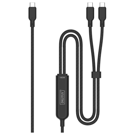 Digitus | USB-C 2in1 charging cable, 140W | AK-300170-018-S