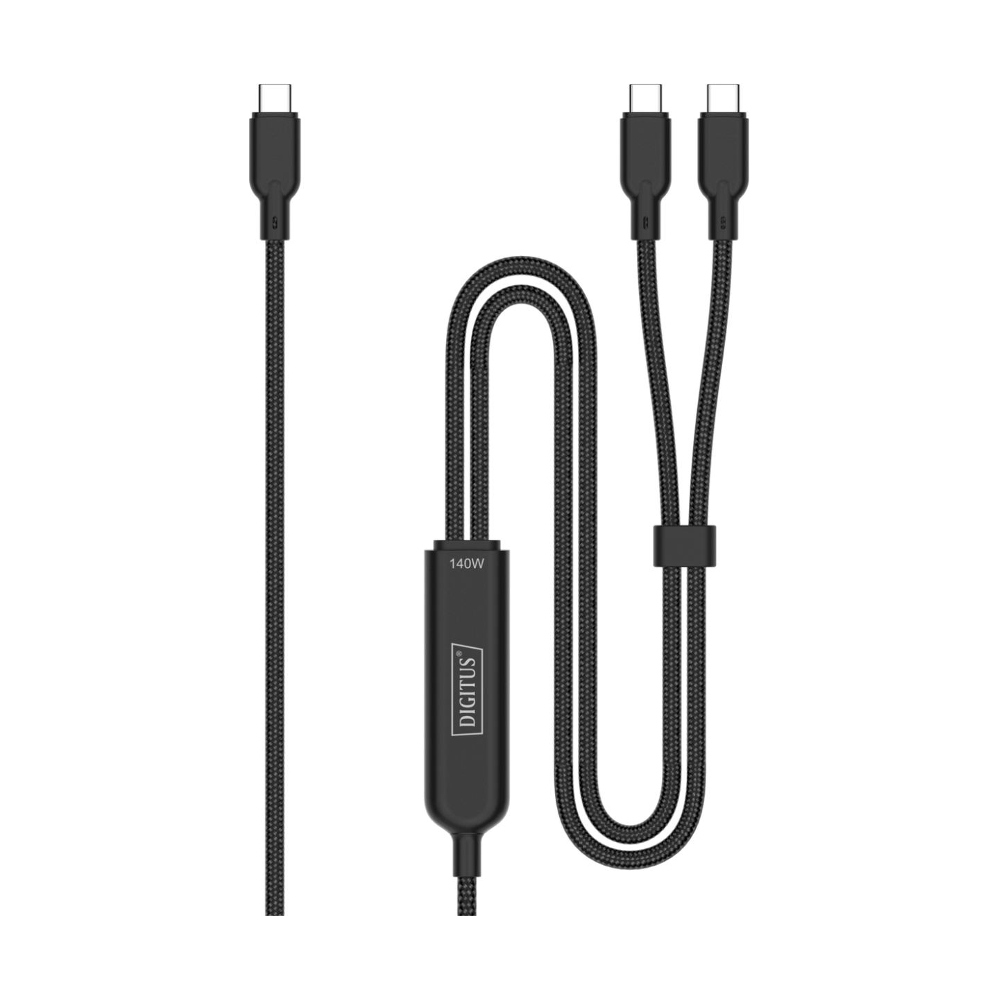 Digitus | USB-C 2in1 charging cable, 140W | AK-300170-018-S
