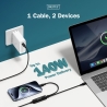 Digitus | USB-C 2in1 charging cable, 140W | AK-300170-018-S