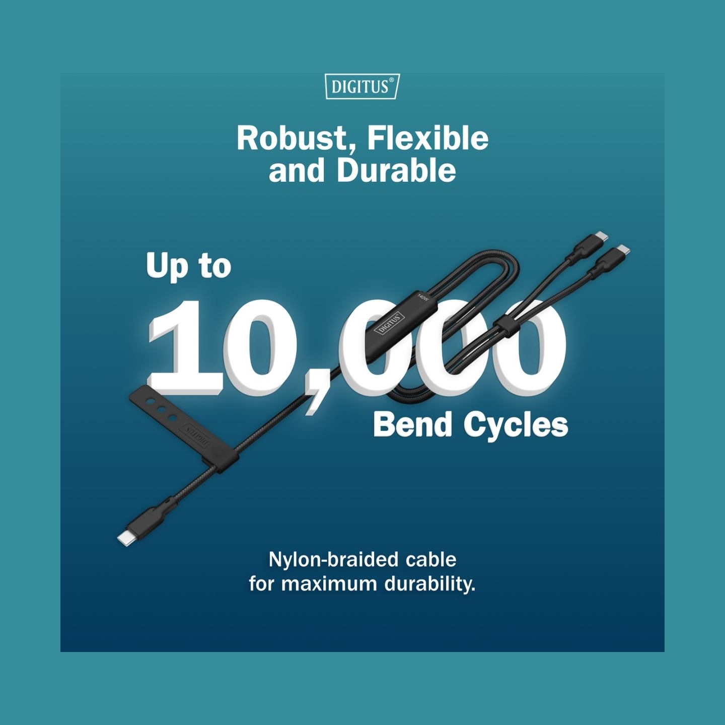 Digitus | USB-C 2in1 charging cable, 140W | AK-300170-018-S