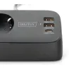 Digitus 3-way office socket strip with 2x USB-A and 1x USB-C connections | DA-70625