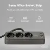 Digitus 3-way office socket strip with 2x USB-A and 1x USB-C connections | DA-70625