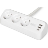 Digitus 3-way office socket strip with 2x USB-A and 1x USB-C connections | DA-70626