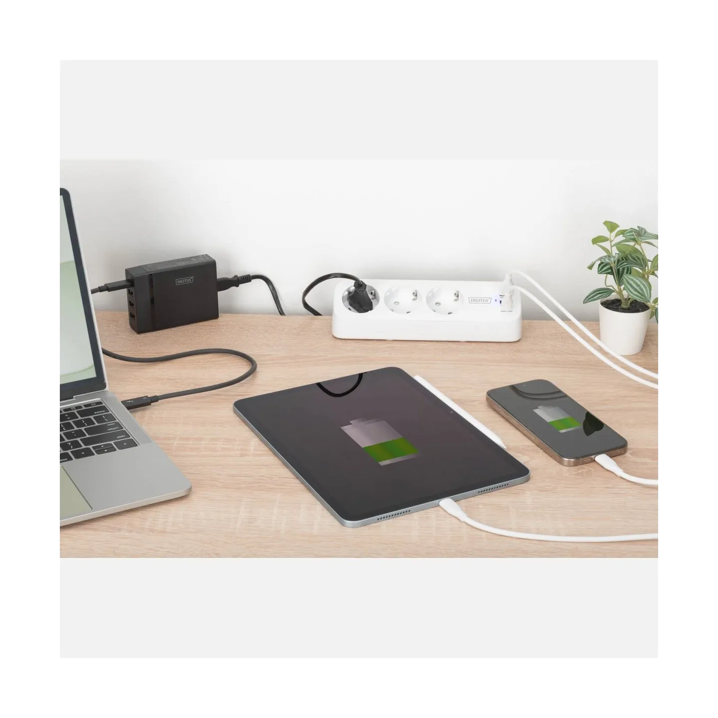 Digitus 3-way office socket strip with 2x USB-A and 1x USB-C connections | DA-70626