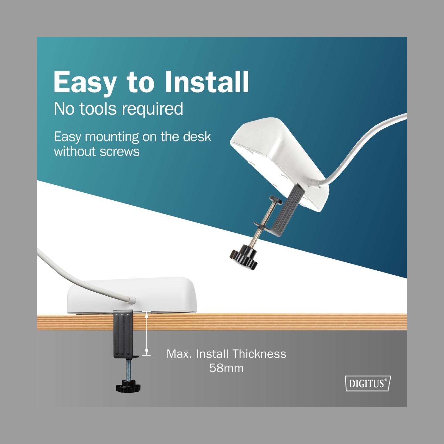 Digitus 3-way office socket strip with 2x USB-A and 1x USB-C connections | DA-70626