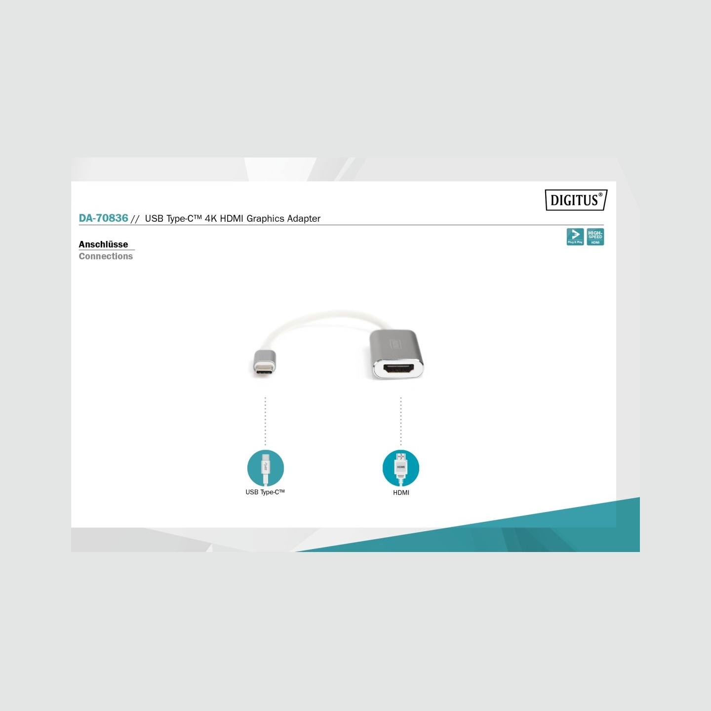 Digitus USB-C 3.2 Gen 1 to HDMI Graphic Adapter | DA-70836