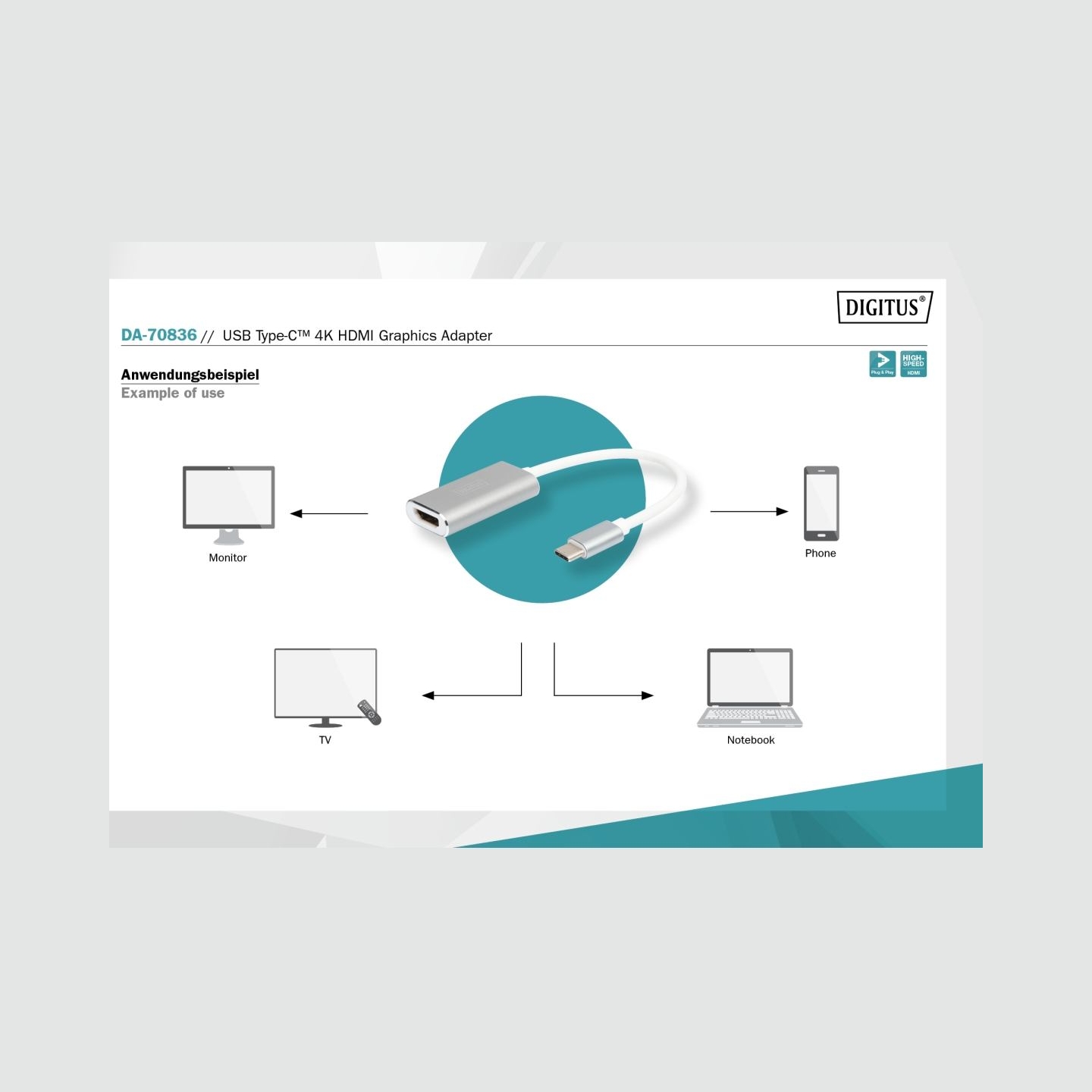 Digitus USB-C 3.2 Gen 1 to HDMI Graphic Adapter | DA-70836