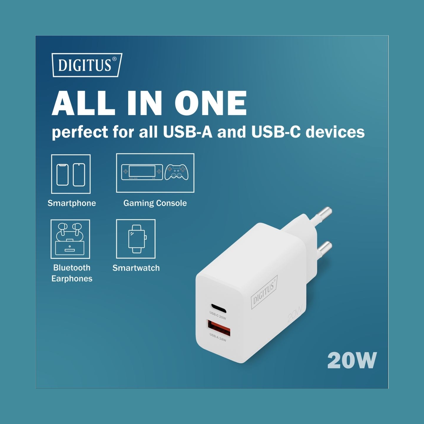 Digitus Battery charger, 20W | DA-10300