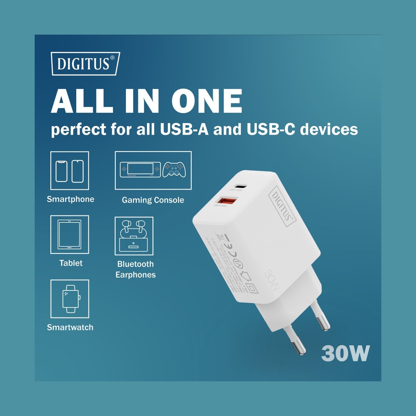 Digitus Battery charger, 30W | DA-10301